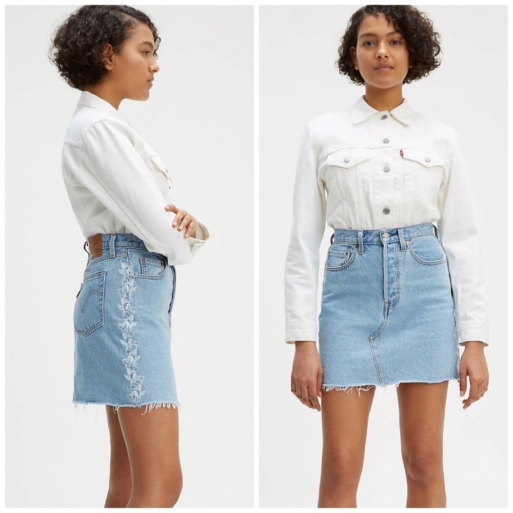 Levi’s | High-Rise Deconstructed Skirt | Denim